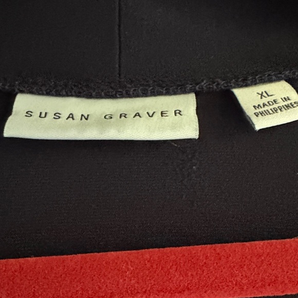 Susan Graver Liquid Knit Open Front Cardigan - Navy XL - Picture 5 of 6